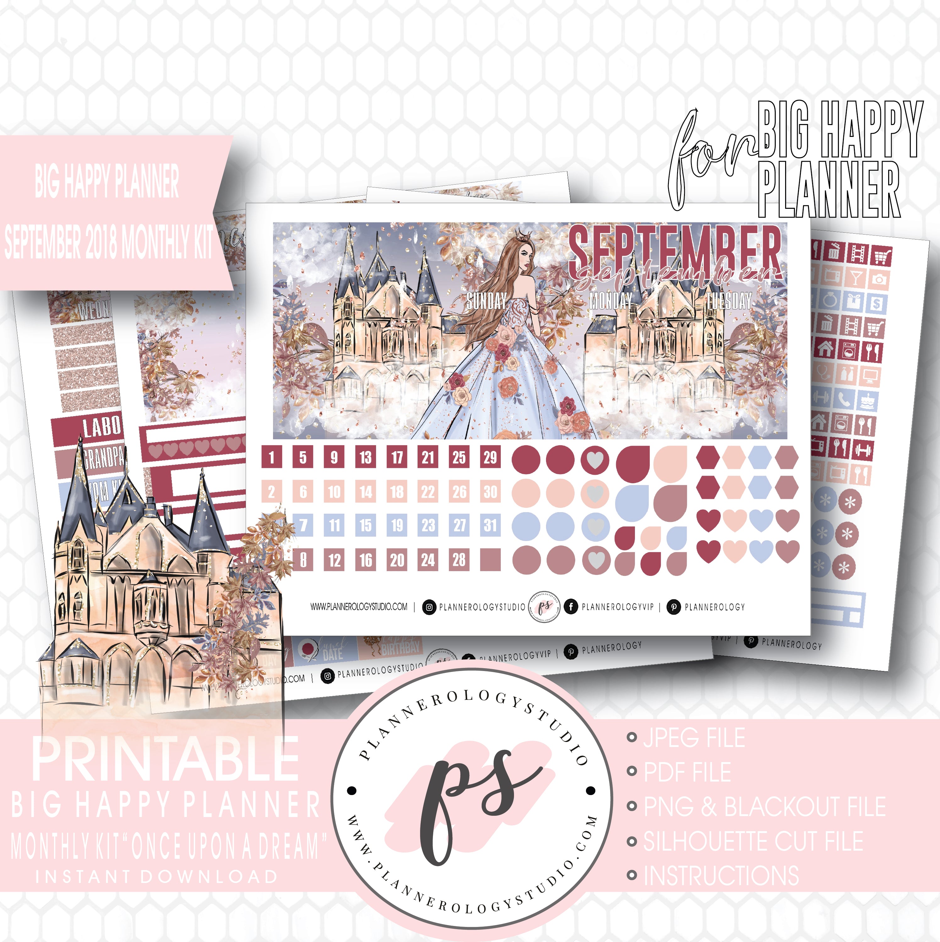 As soon as On a Desire September 2018 Regular monthly Opinion Package Electronic photograph about Happy Planner Monthly Layout Printable referred to as After On a Desire September 2018 Regular Opinion Package Electronic